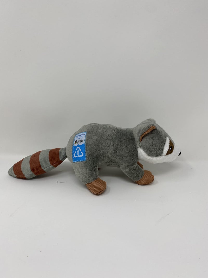 Spunky Pup Clean Earth Plush Raccoon | Made from 100% Recycled Water Bottles | Small Gray 7261 - Image 4